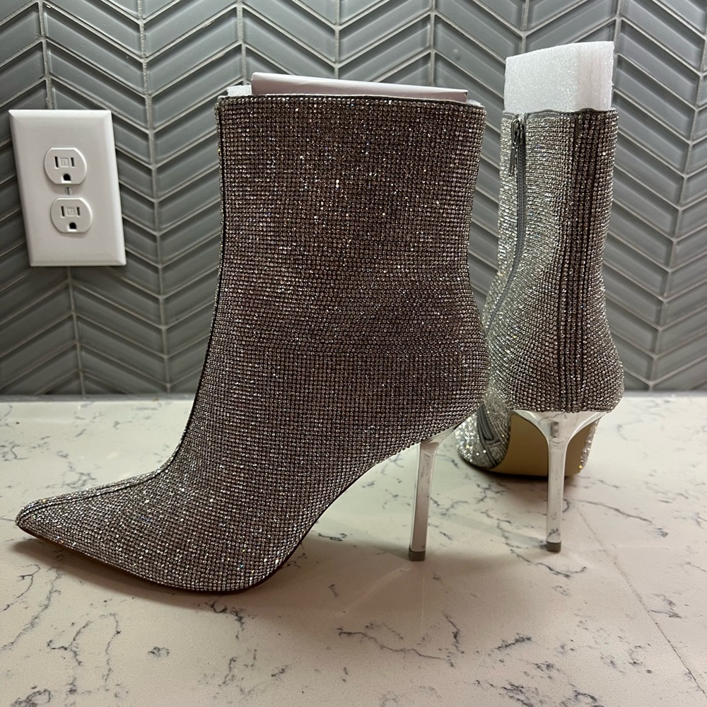 Steve Madden Rhinestone Booties Size 10